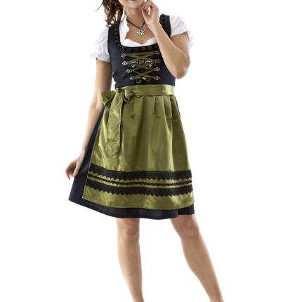 Schwarz Grünes Dirndlkleid Oktoberfest Damen