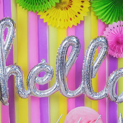 Folienballon Hello Holographic 72cm