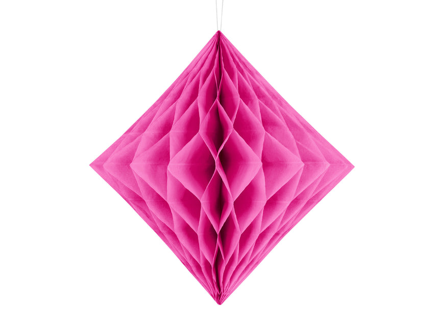 Honigwabe Diamant Fuchsia Quadrat 30cm