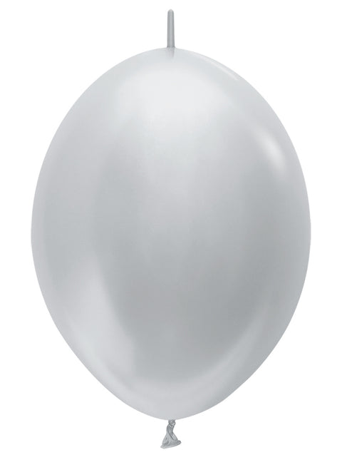 Ballons Perle Silber 30cm 50Stk