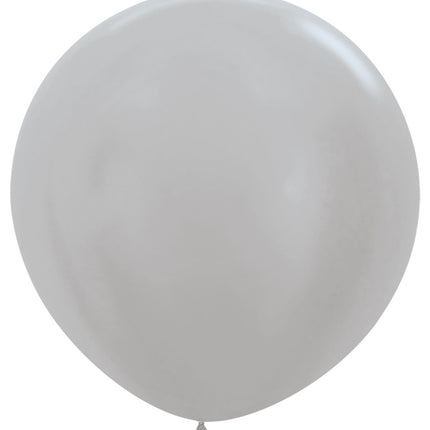 Ballons Perle Silber 91cm 10Stk