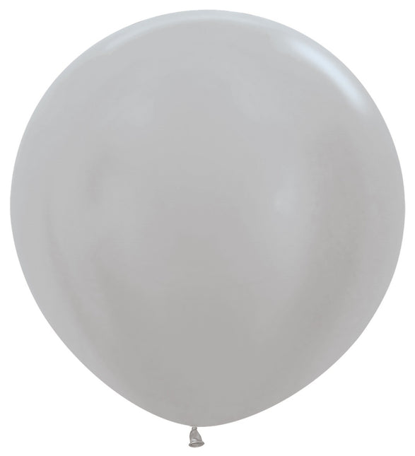 Ballons Perle Silber 91cm 10Stk