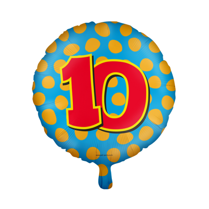 Heliumballon 10 Jahre Bunt Leer 46cm