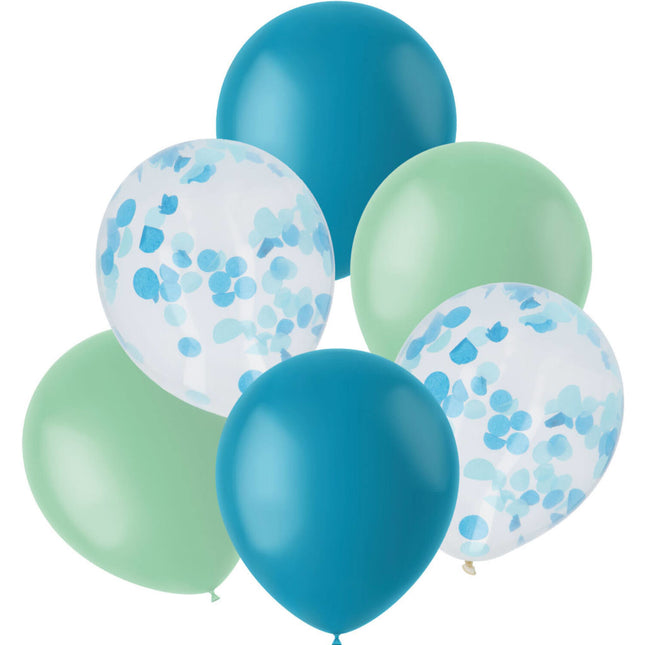 Ballons Mix Blau 30cm 6Stk