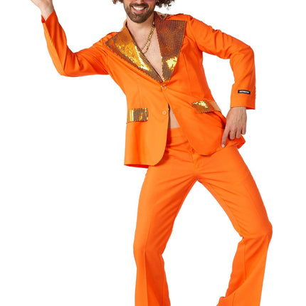 Orange Disco Anzug Männer Suitmeister