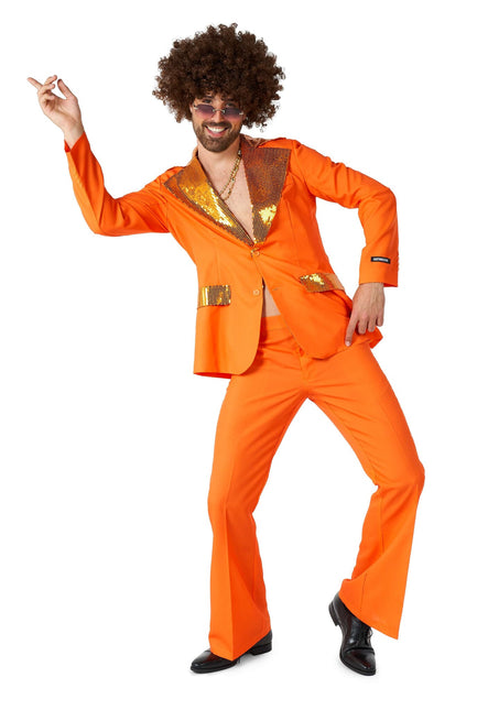 Orange Disco Anzug Männer Suitmeister