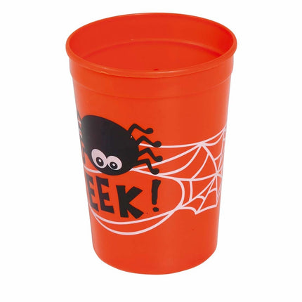 Orange Halloween Tasse Spinne 11cm