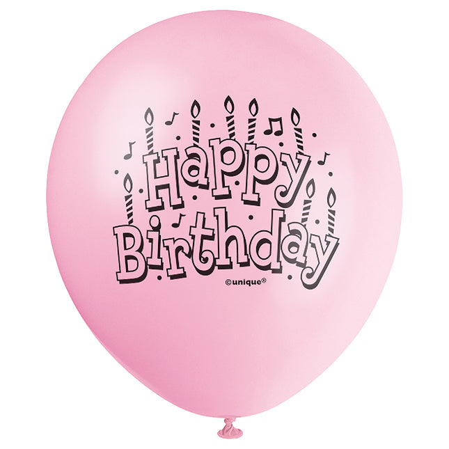 Happy Birthday Ballons Blau 23cm 15Stk