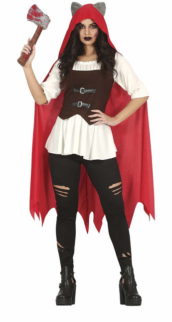 Rotkäppchen Halloween Kostüm Damen Rot