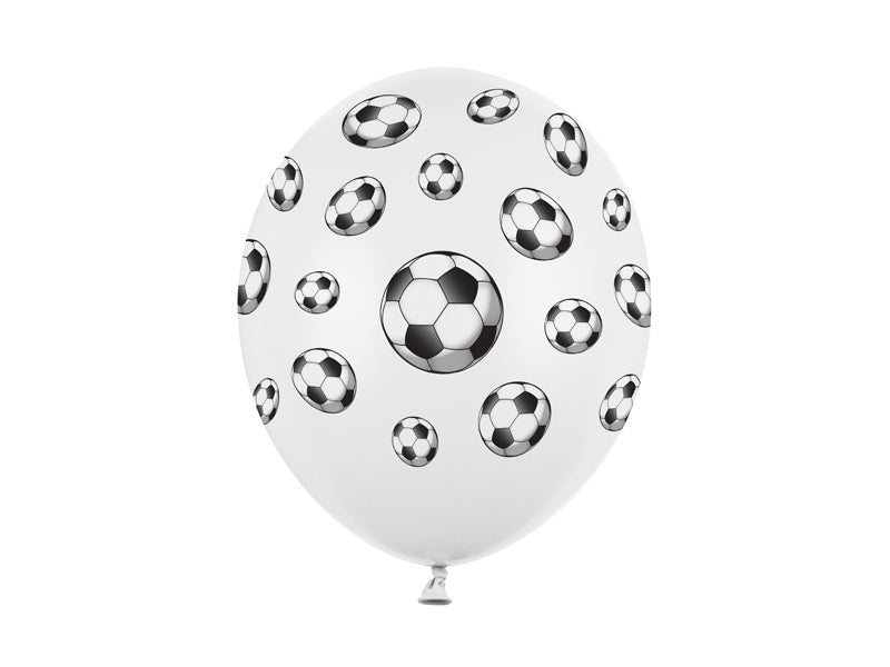 Fußball Ballons Weiß 30cm 6Stk