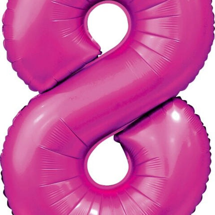 Fuchsia Figur Ballon 8 Jahre Glanz 86cm