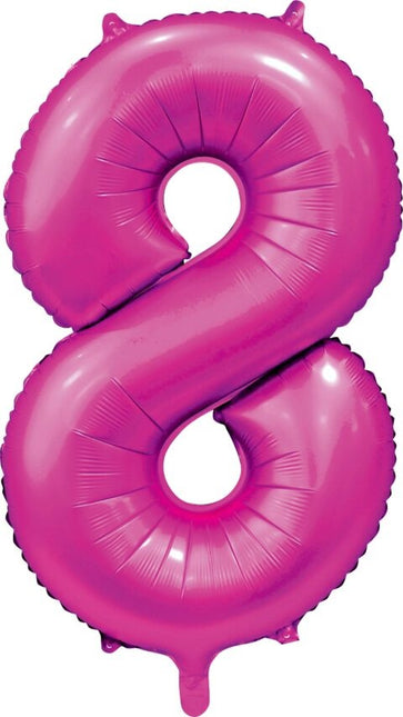 Fuchsia Figur Ballon 8 Jahre Glanz 86cm