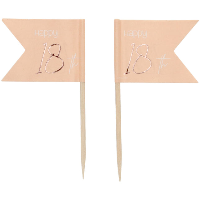 Prickers 18 Jahre Rose Gold 6,5cm 36Stück