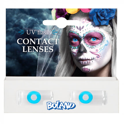 Halloween Monatslinsen Uv Flash Blau