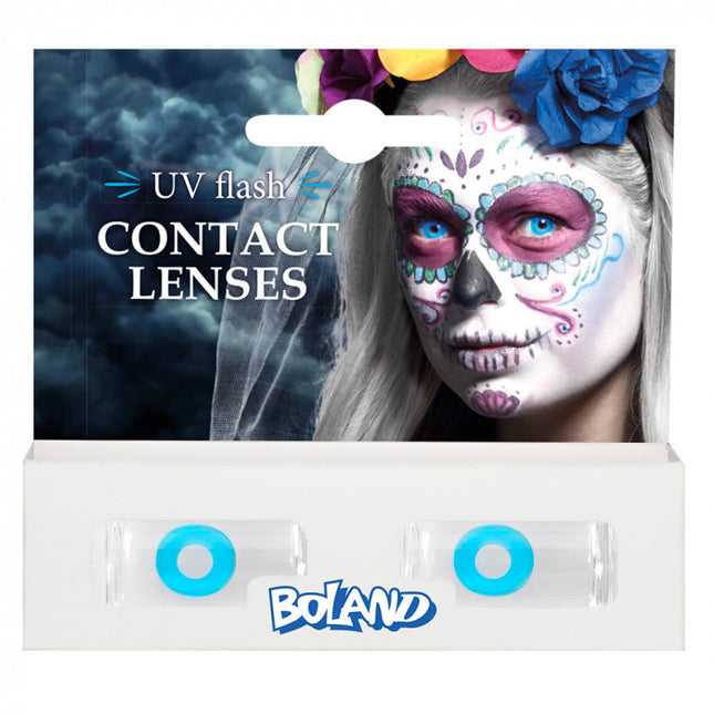 Halloween Monatslinsen Uv Flash Blau