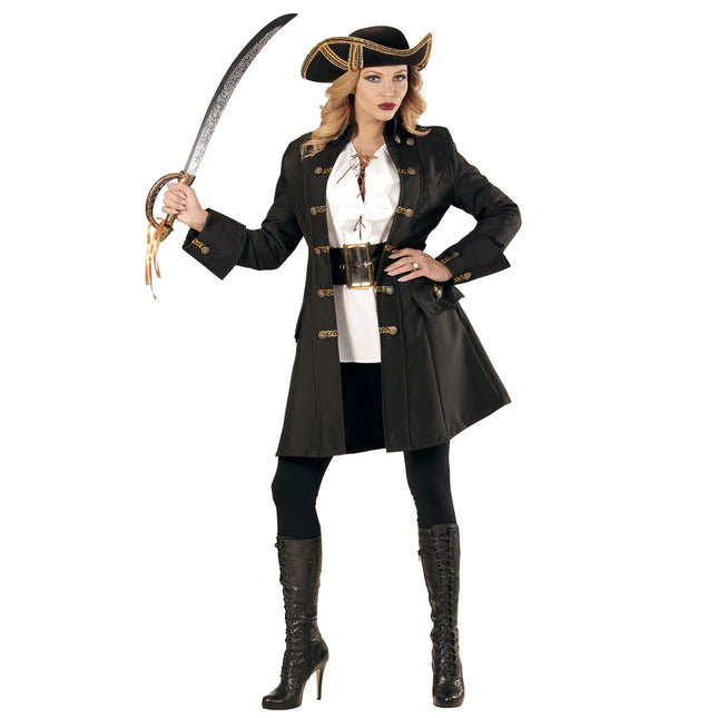 Piratenjacke Schwarz Damen