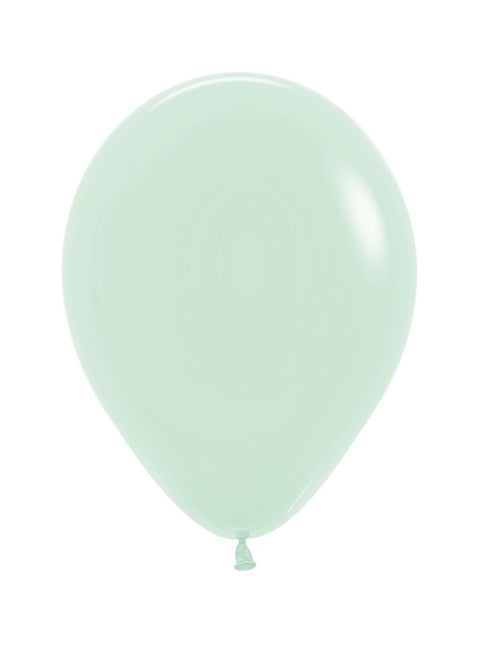 Ballons Pastell Mattgrün 25cm 100Stk