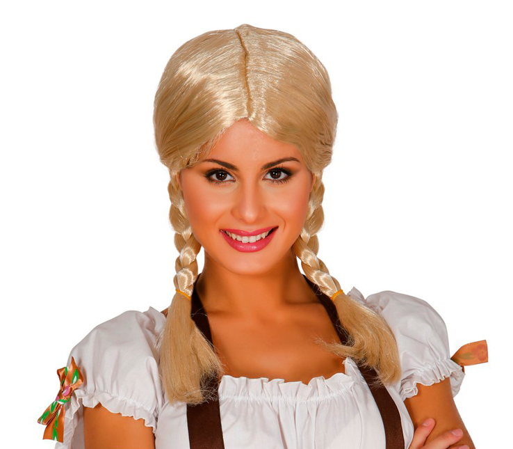 Oktoberfest Perücke mit Zöpfen Blond