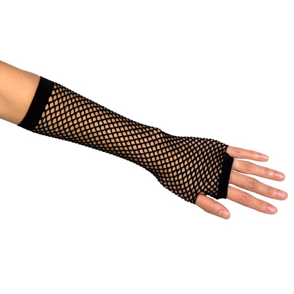 Handschuhe Fischnetz Schwarz