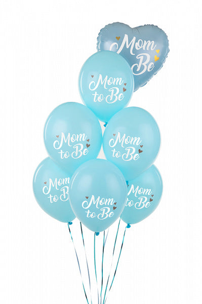 Ballons Mom To Be Blau 30cm 6Stk