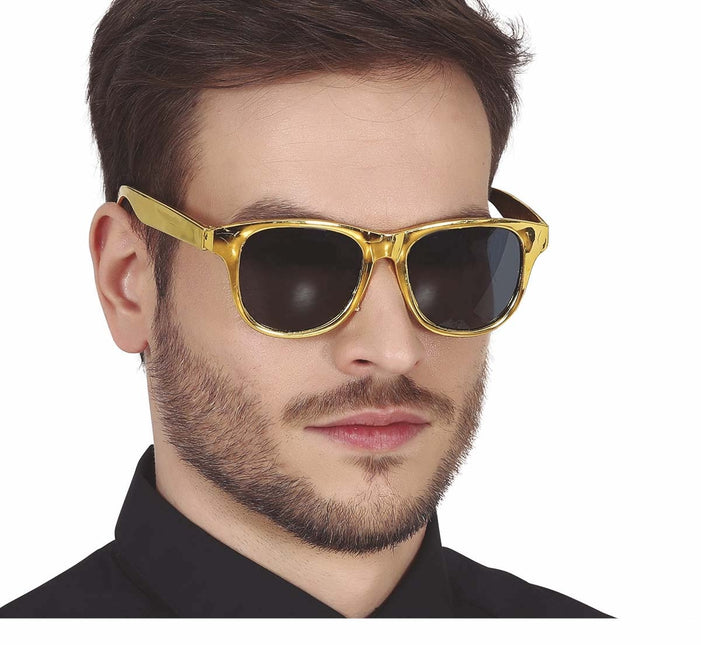 Goldene Brille Metallic