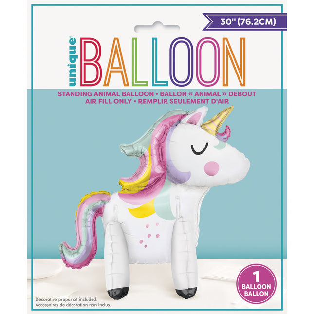 Folienballon Einhorn 76cm leer