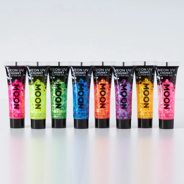 Moon Glow Neon UV Chunky Glitter Gel Grün 12ml