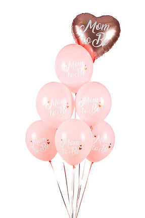 Ballons Mom To Be Rosa 30cm 6Stk