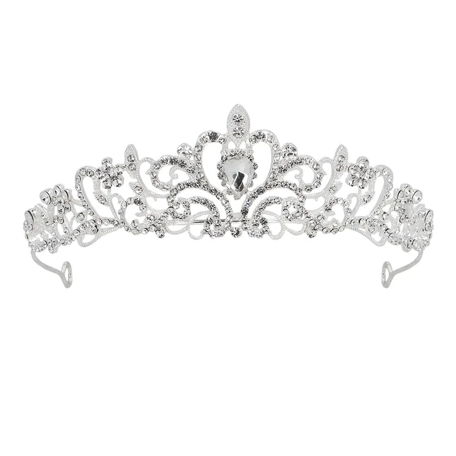 Silberne Tiara Metall