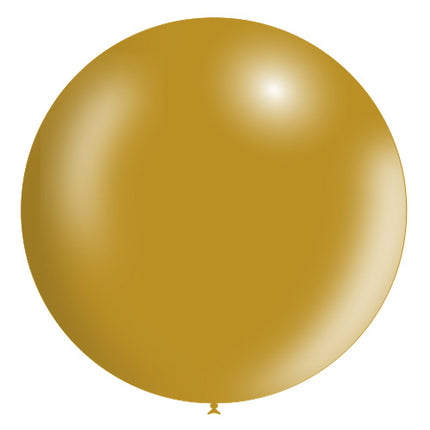 Goldfarbener Riesenballon XL Metallic 91cm