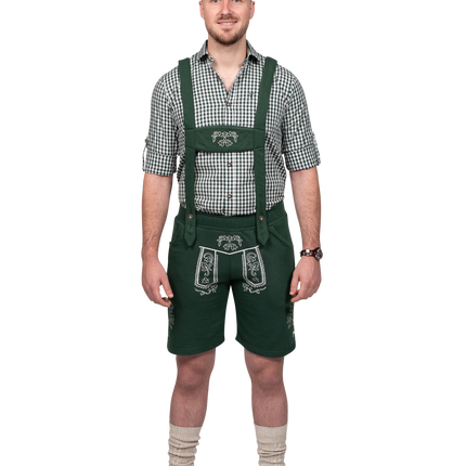 Dunkelgrüne Lederhosen für Männer