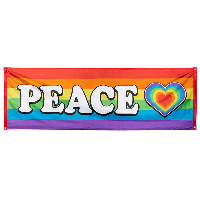 Regenbogen Banner Frieden 2.2m