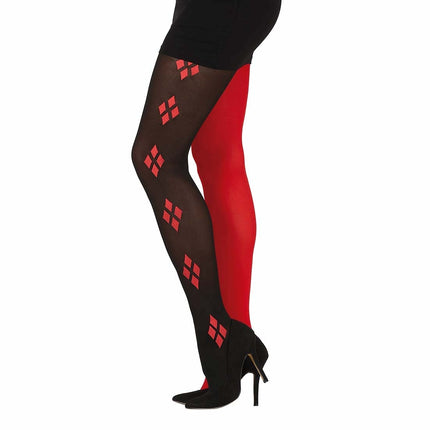 Schwarze Rote Legging Harley Quin