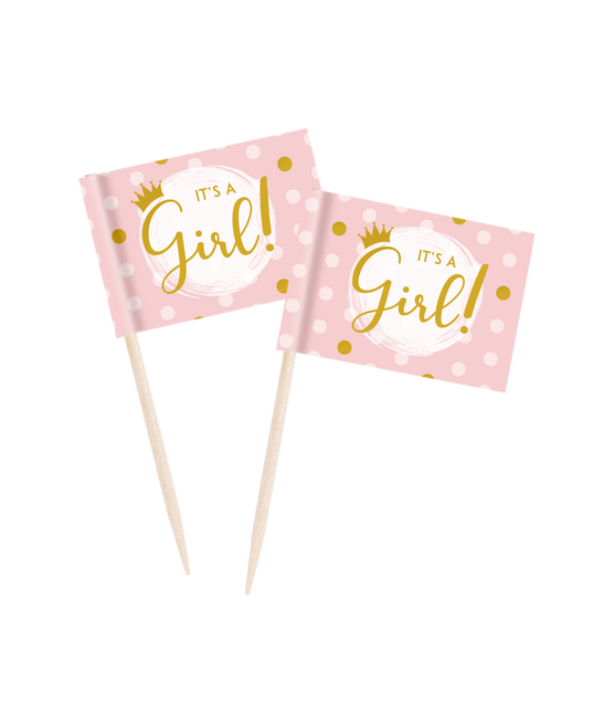 It's A Girl Cupcake Toppers