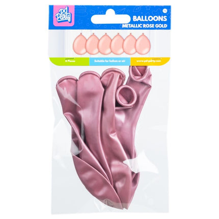 Rose Gold Ballons Metallic 30cm 6Stück