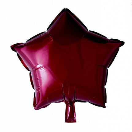 Heliumballon Star Bordeaux Rot 46cm leer