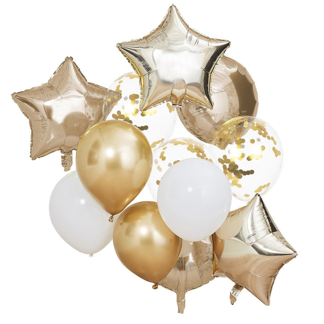 Gold Ballons Set Luftballons 30cm 12Stück