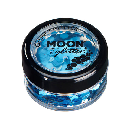 Moon Glitter Holographic Chunky Glitter Blau 3g