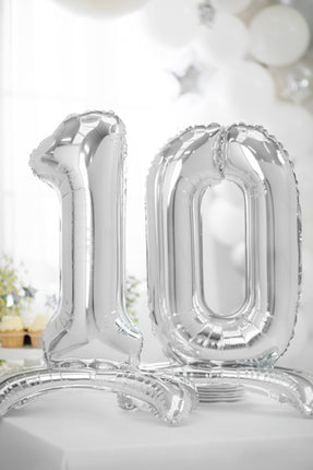 Folienballon Figur 1 Silber Standard Leer 70cm