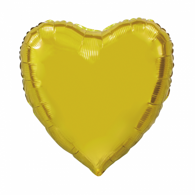 Helium Ballon Gold Herz XL Leer 92cm