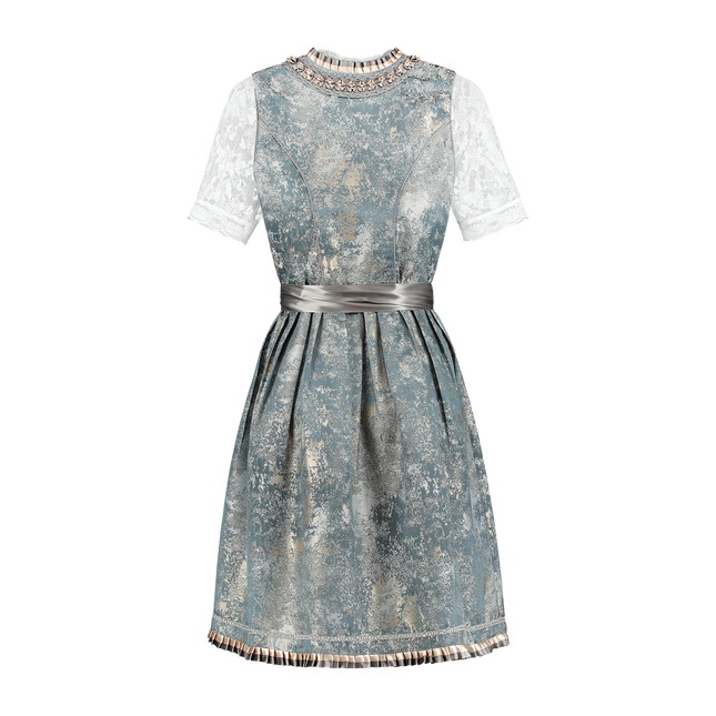 Gold Silber Dirndl Kleid Oktoberfest Damen 2 Stück