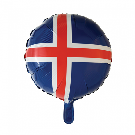 Heliumballon Flagge Island 45cm leer