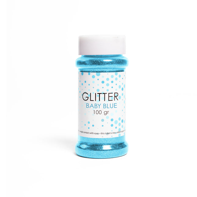 Hellblau glitzernd 100gr