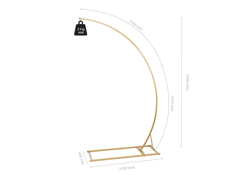 Metall-Kronleuchterständer, gold, 135x230 cm