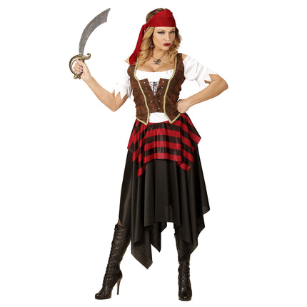 Piratenkleid Rot Damen