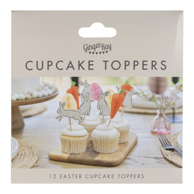 Ostern Cupcake Toppers Bunt 12 Stk.