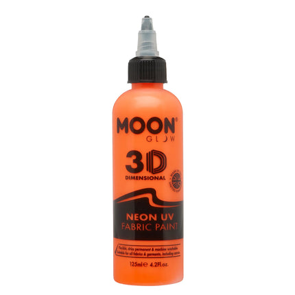 Moon Glow Neon UV-Textilfarbe Intensives Orange 125ml