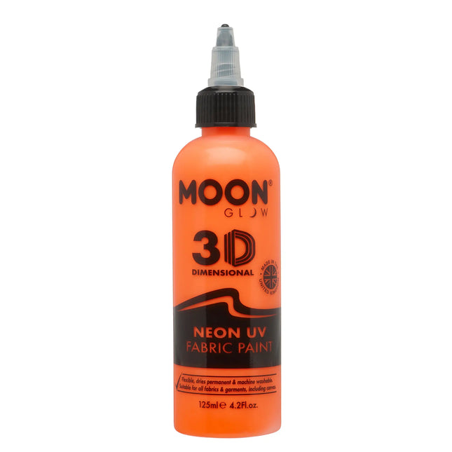 Moon Glow Neon UV Gewebefarbe 125ml Intensives Orange 125ml