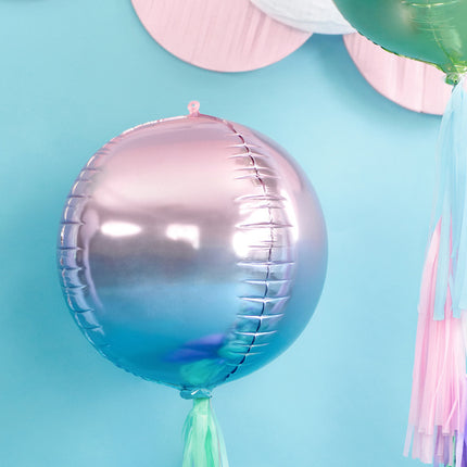 Helium Ballon Rund Violett Blau Leer 35cm