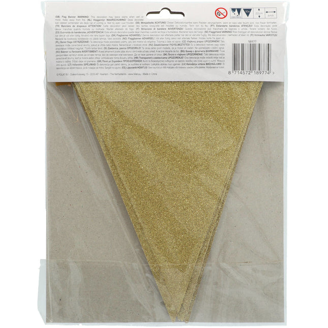 Flaggenleine Gold Glitter 6m